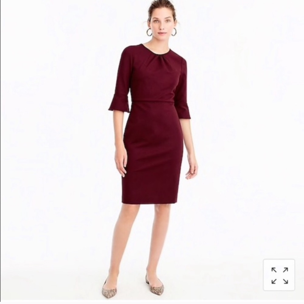 J Crew Ponte Bell Sleeve Dress 6